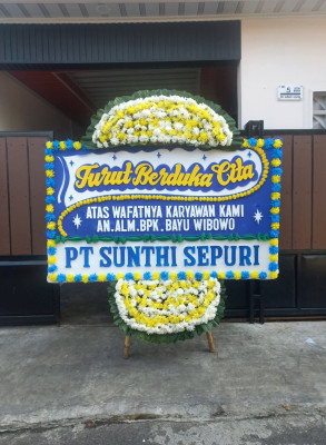 Papan Bunga Duka di Abadi Jaya
